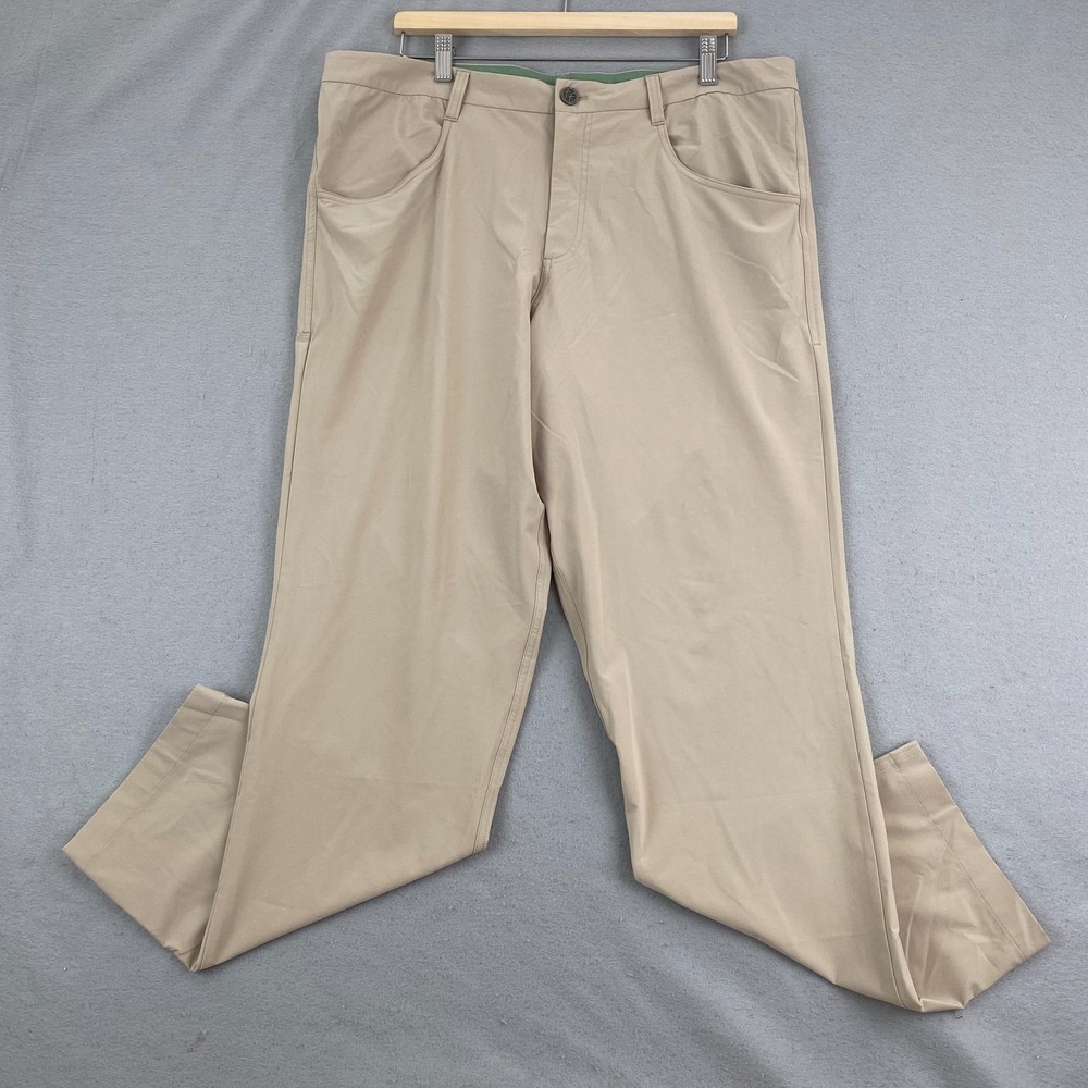 Free Fly Pants Mens 38x32 Khaki Nomad Performance Hiking Chinos Golf Stretch